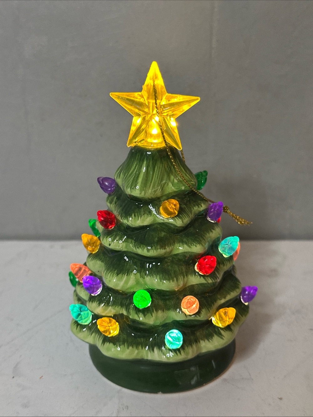 CERAMIC LIGHTED CHRISTMAS TREE SMALL